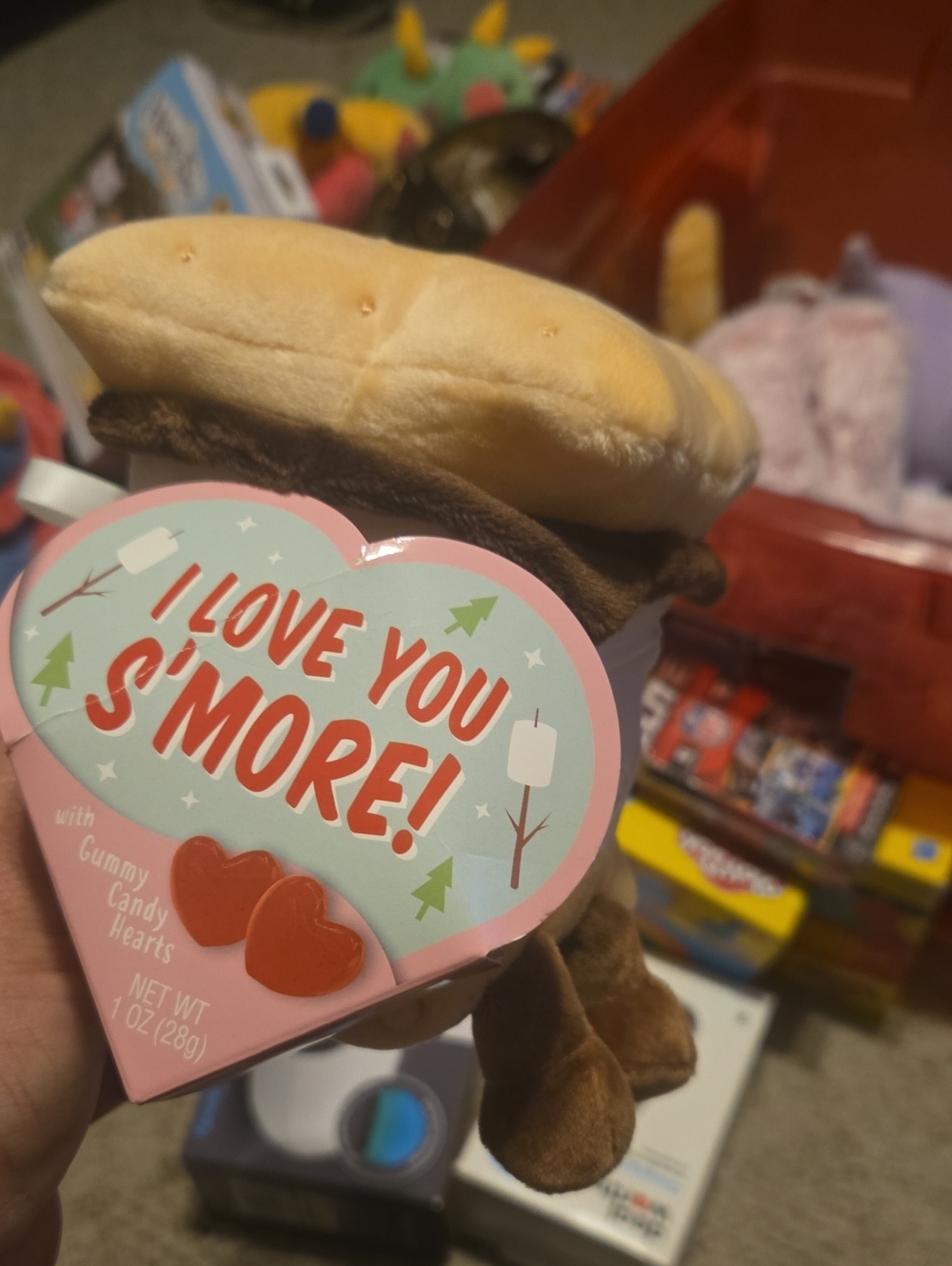 I Love You S'more Plush Party Favor - Pink Heart Packaging